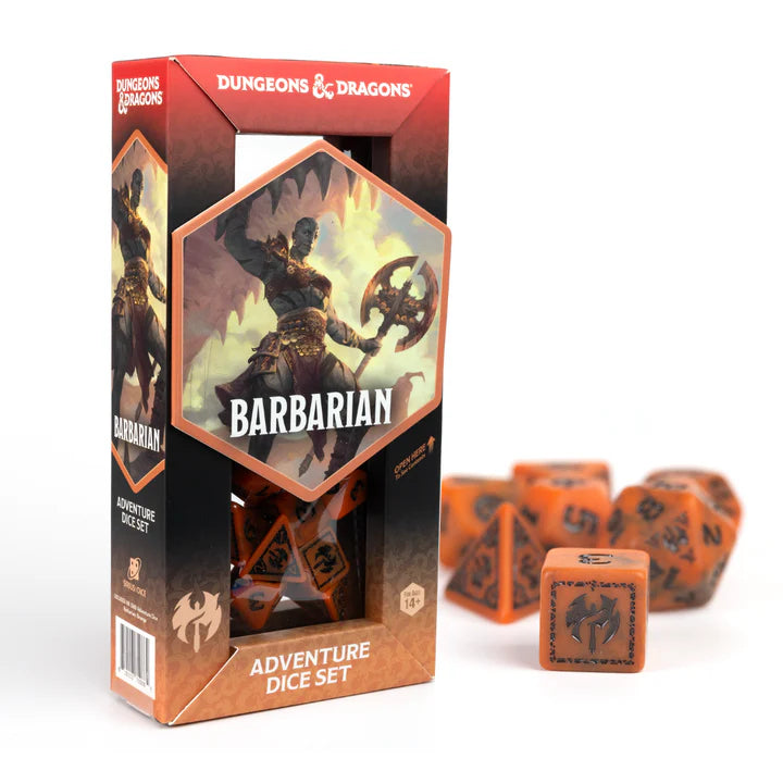 Dungeons & Dragons Adventure Dice Set: Barbarian Dice - Orange