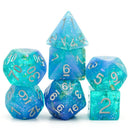 FBG1118 Blue & Green Seabed Treasure (Polyhedral Dice Set)