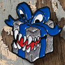 PIN-027 RPG Pins & Patches: Mimic Present Enamel Pin (Silver/Blue)