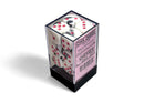 CHX 26669 Black- White/Pink 16mm d6 Dice Block (12 Dice)