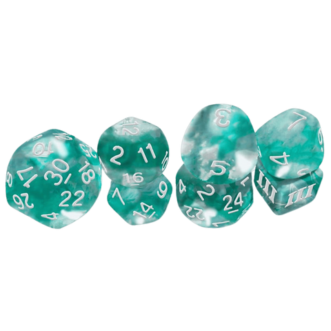 DCC RPG: Thracian Azure Swirl Dice (Funky 7)