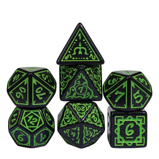 FBG2612 Cryptic Knots: Verdant (Polyhedral Dice Set)
