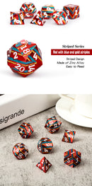 DAD668 Dice Habit: Zinc Alloy Striped Dice Set - Festival