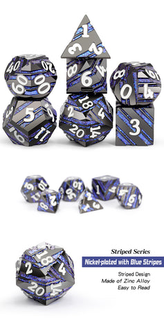 DAD670 Dice Habit: Zinc Alloy Striped Dice Set - Stargate
