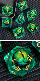 DAD699 Dice Habit: Sharp Edge Dice Set - (Dragon Eye) Specimen