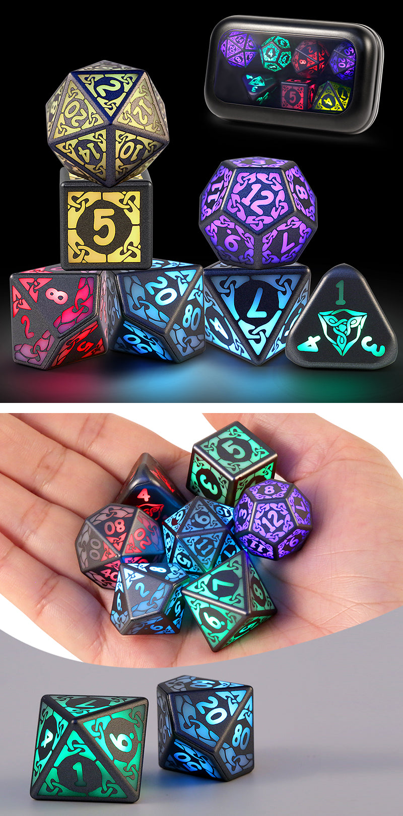 DAD862 Dice Habit: LED Dice Set - (Gen 2) Unity (7 dice set)