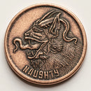 Shire Post Mint - Naughty or Nice Decision Maker - Krampus and Santa Copper Coin