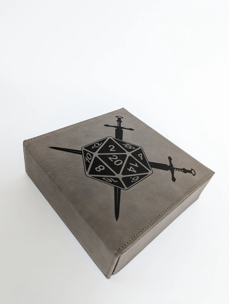 D20 Swords | Vegan Leather Dice Box