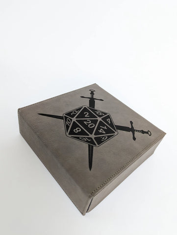 D20 Swords | Vegan Leather Dice Box