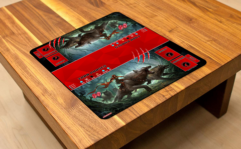 Dark Red Riding Hood Two Player XL Playmat Magic Compatible