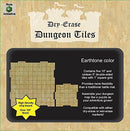 Dry Erase Dungeon Tiles, Earthtone - Pack of 5 10" and 16 5" square tiles