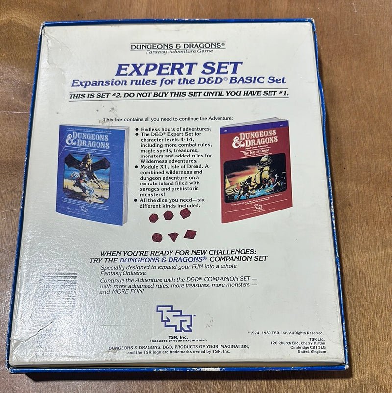 Dungeons & Dragons 1E: Set 2: Expert Rules (Blue Box) (No dice) B