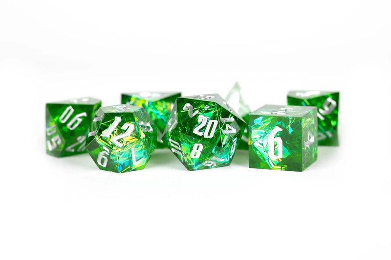 Hand Crafted Sharp Edge Dice: Elven Pyre
