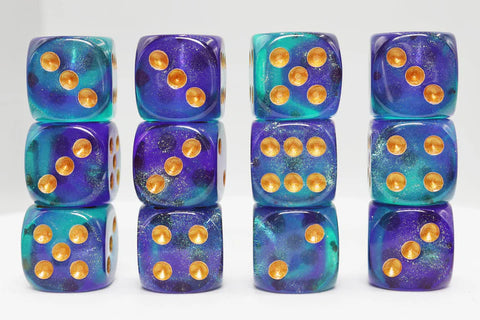 FBG2439 12 piece Pip D6's - Hocus-Pocus Glitter