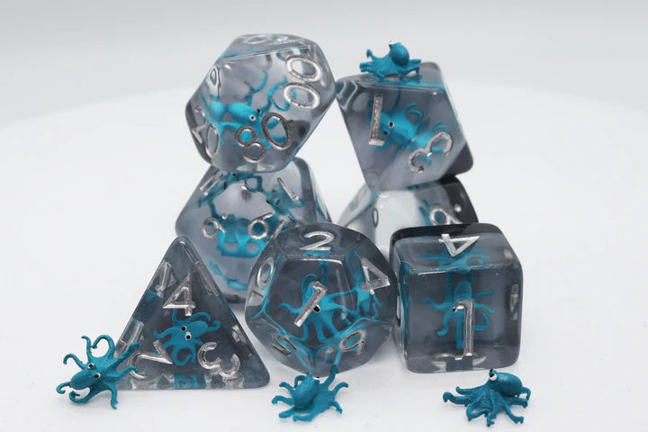 FBG2451 Teal Octopus (Polyhedral Dice Set)