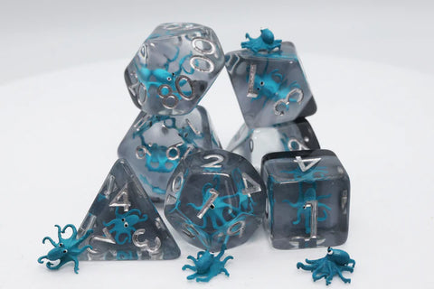FBG2451 Teal Octopus (Polyhedral Dice Set)