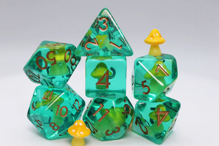FBG2543 Yellow Mushroom (Polyhedral Dice Set)