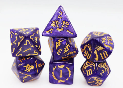 7 Dice RPG Set - Drake's Flight: Enchanting
