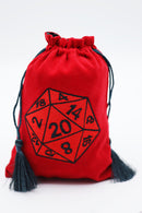 Dice Bag - Red d20