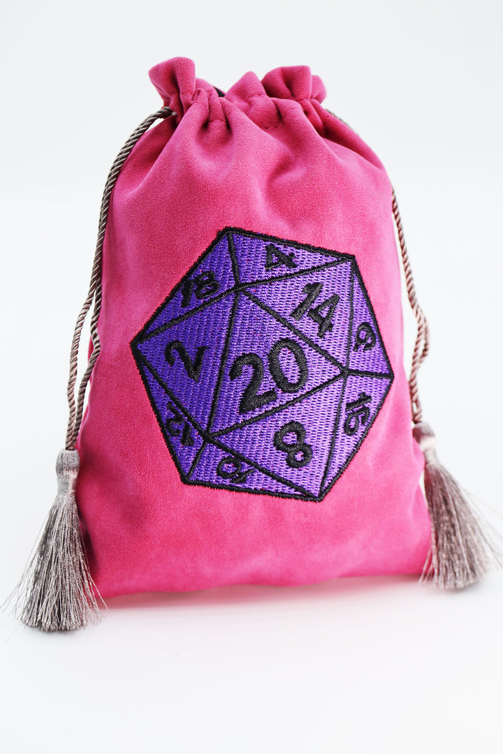 Dice Bag - Purple d20