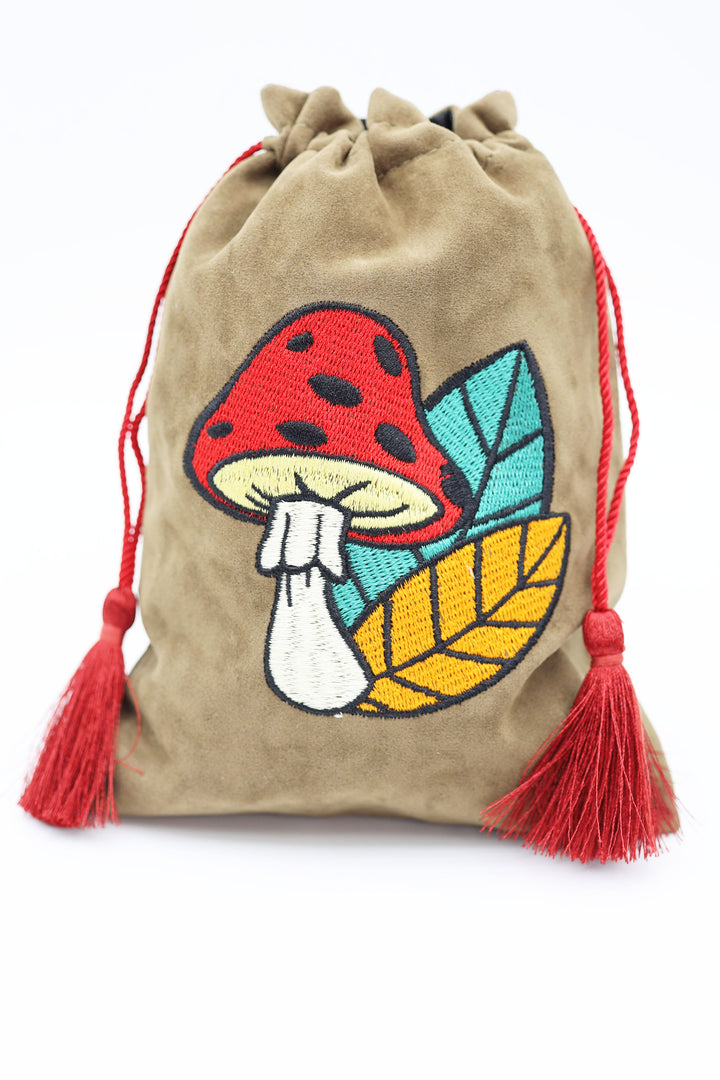 Dice Bag - Mushroom & Leaf