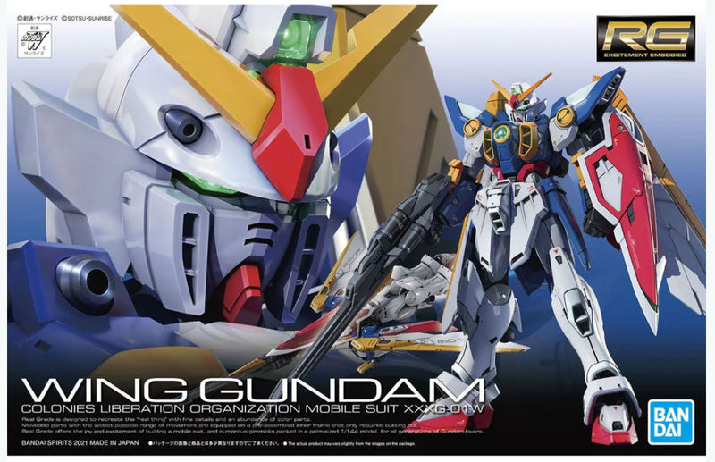 Mobile Suit Gundam Wing RG XXXG-01W Wing Gundam 1/144 Scale Model Kit
