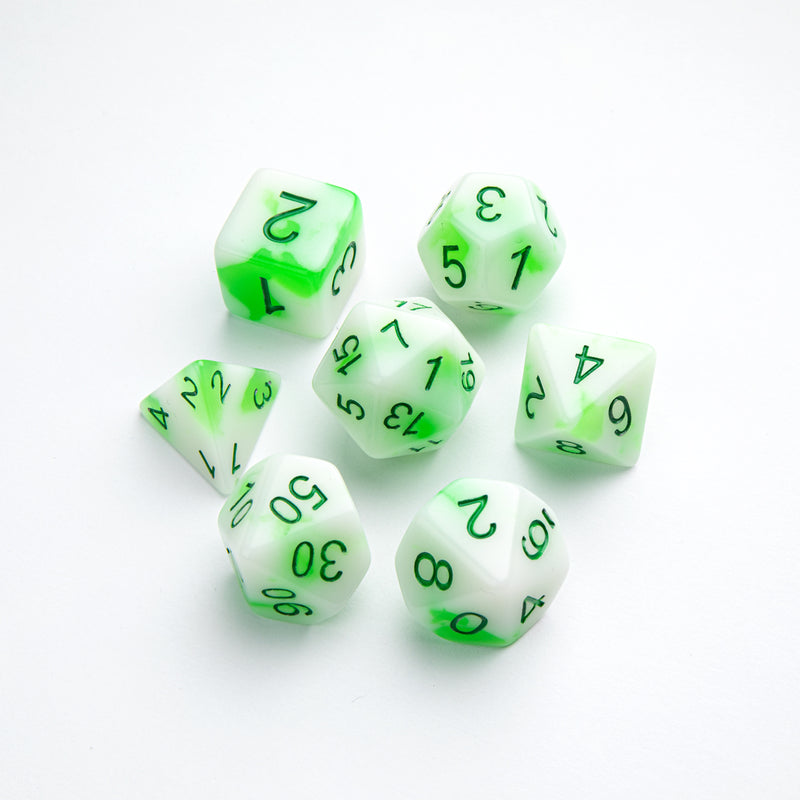 Gamegenic RPG Dice Set Glow Series: Toxic Stones