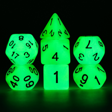 FBG2474 Glow in the Dark - Blue and Green (Polyhedral Dice Set)