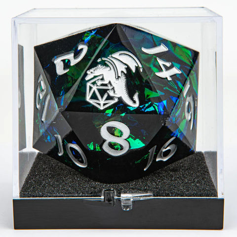 Sharp Edge Resin 55mm Chonk D20 - Black