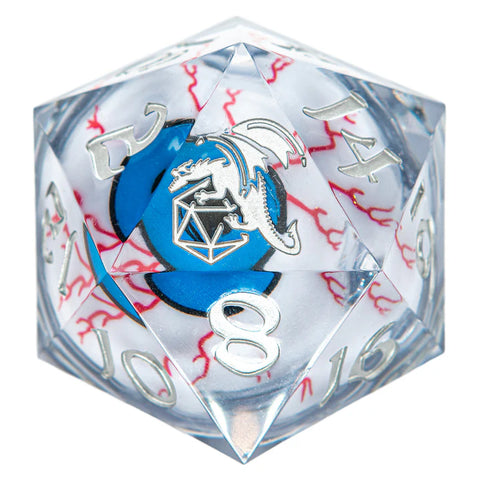 Sharp Edge Resin 55mm Chonk D20 - LED Eyeball
