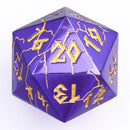 35MM Spindown D20 Metal Dice - Shiny Purple