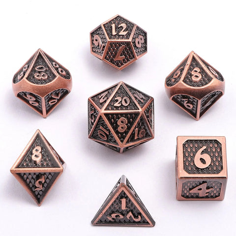 Mini Behemoth Metal Dice Set - Ancient Copper