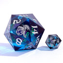 Sharp Edge Liquid Core Chonk D20 - Twilight Azure