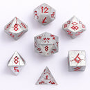 Barbarian Metal Dice Set - Brushed Red