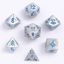 Barbarian Metal Dice Set - Brushed Blue