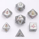 Barbarian Metal Dice Set - Brushed Rainbow