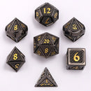 Behemoth Metal Dice Set - Gunmetal W/ Gold