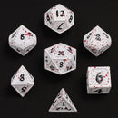 Behemoth Matt White w/Blood Splatters Solid Metal Dice Set