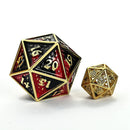45MM METAL BEHEMOTH SPINDOWN D20 - GOLD WITH RED & BLACK