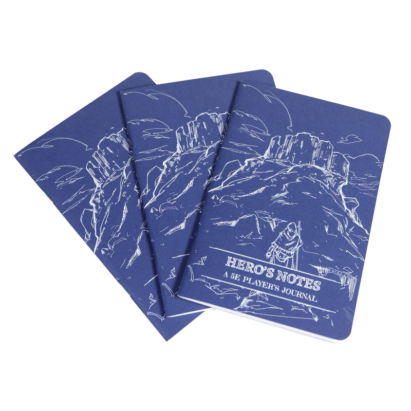 Dungeon Notes Hero's Journals 3 Pack - Blue