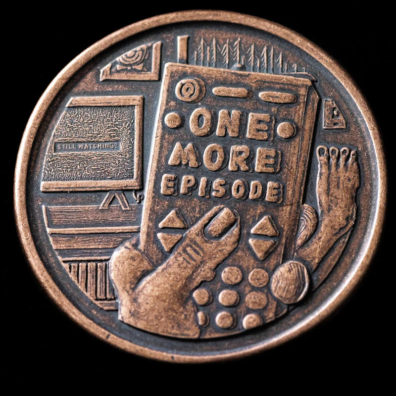 Shire Post Mint - One More Episode / Go To Bed Decision Maker Coin