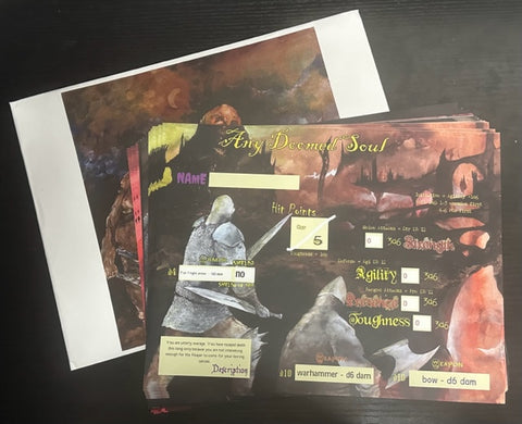 Derelict's Diary Pregen Packs (Supplement for Mork Borg RPG)