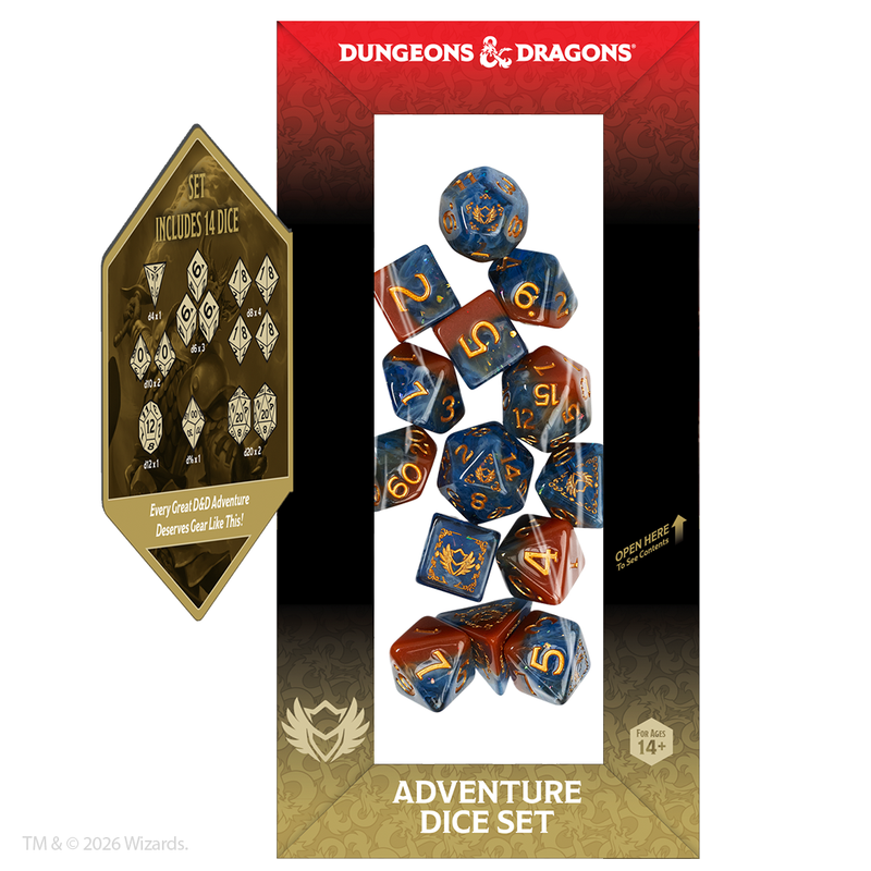 Dungeons & Dragons Adventure Dice - Paladin: Orange / Blue | Sirius Dice