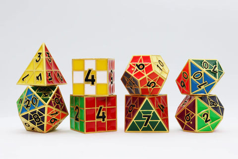 FBG4451 Puzzle Cube Gold (8PC Polyhedral Dice Set)