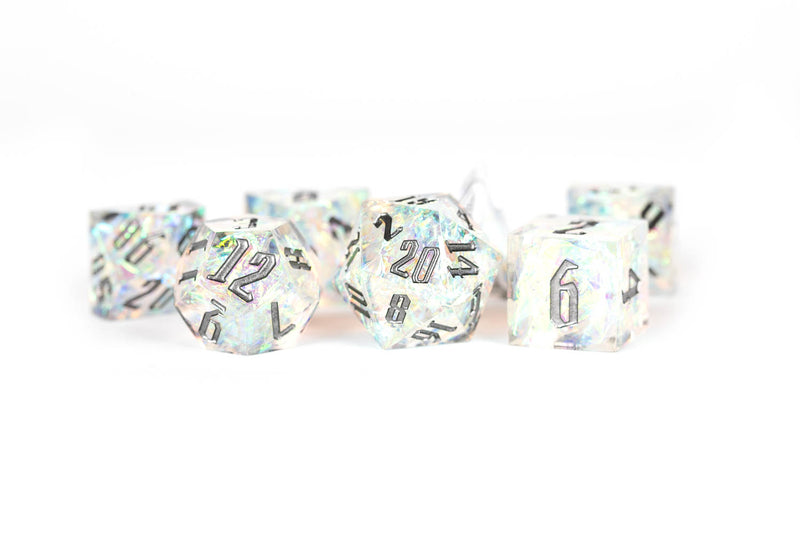 Hand Crafted Sharp Edge Dice: Pyre & Ice