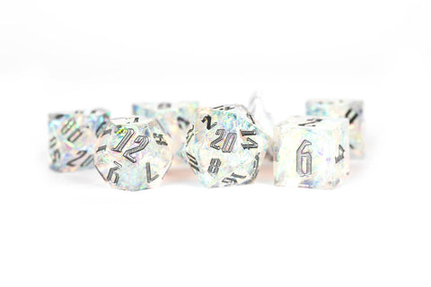 Hand Crafted Sharp Edge Dice: Pyre & Ice