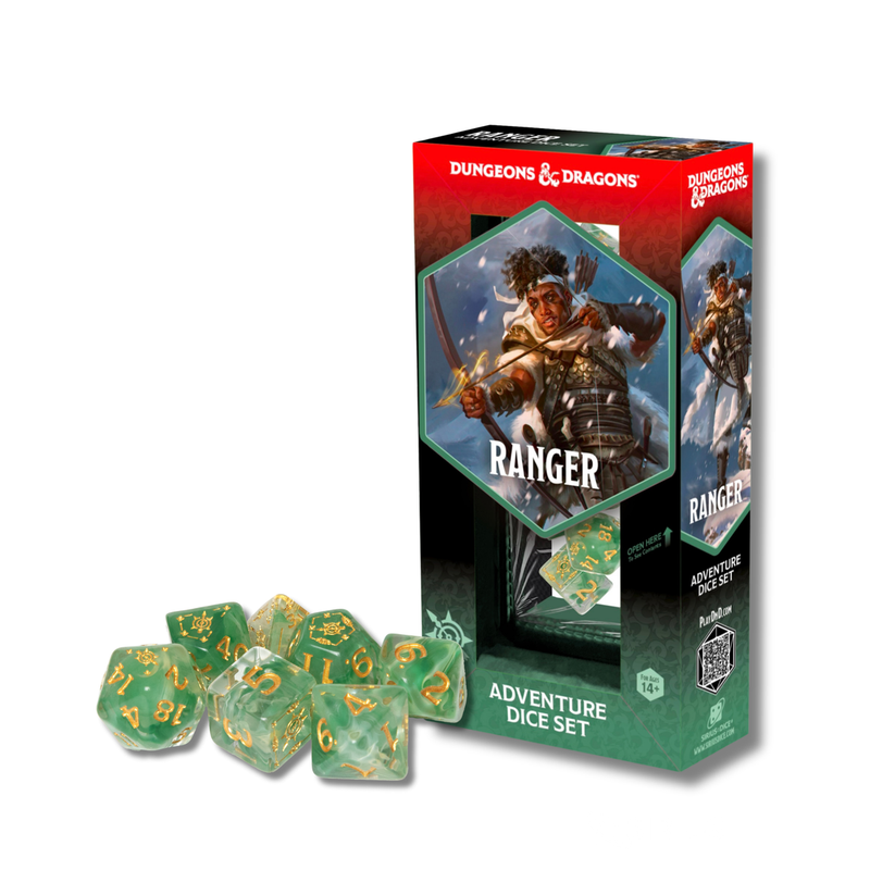 Dungeons & Dragons Adventure Dice - Ranger: White / Green | Sirius Dice