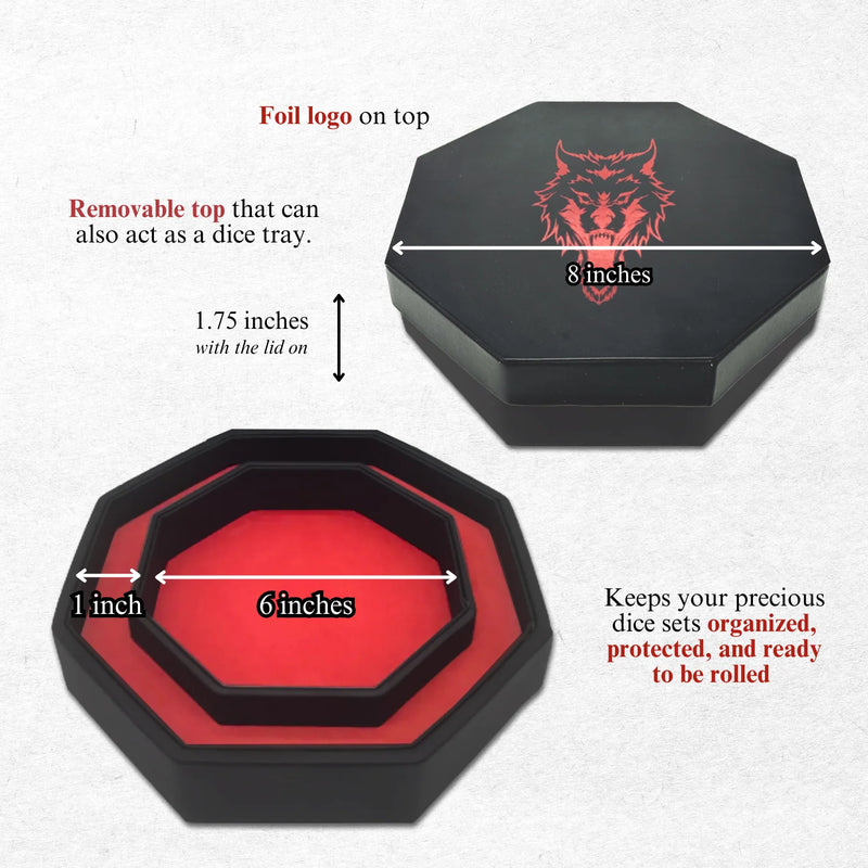 Red Fenrir - Tray of Holding™ Dice Tray By Norse Foundry