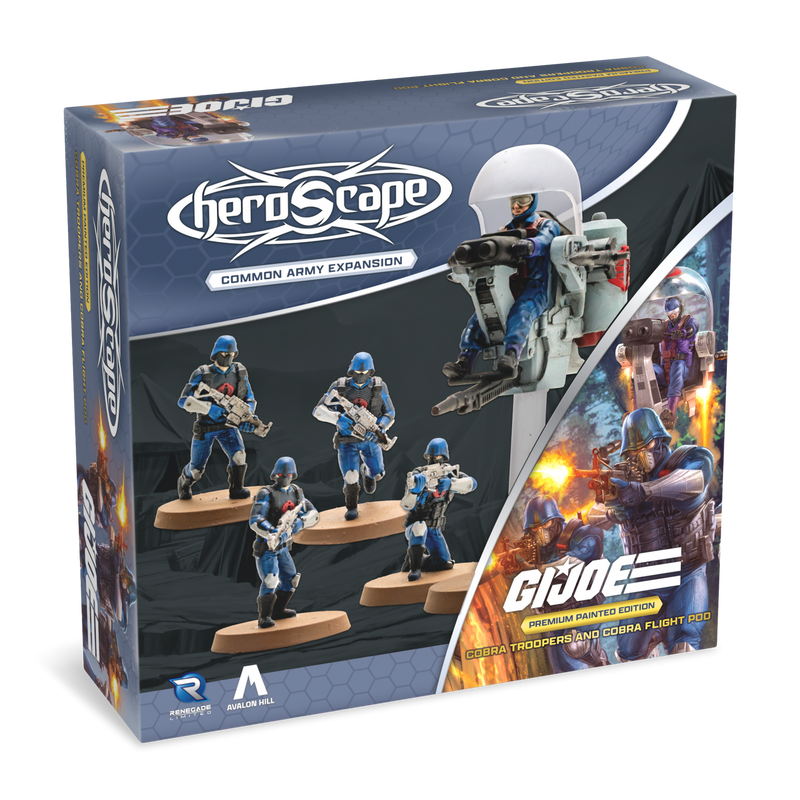 G.I. JOE Heroscape: COBRA Troopers & COBRA Flight Pod Common Army Expansion Painted