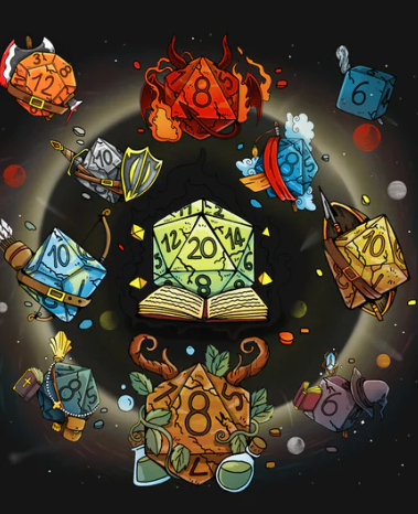 Black Hole Dice T-Shirt